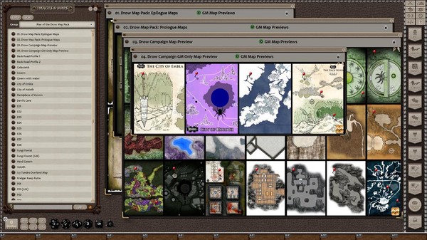 Fantasy Grounds - Rise of the Drow Map Pack (Map Pack)