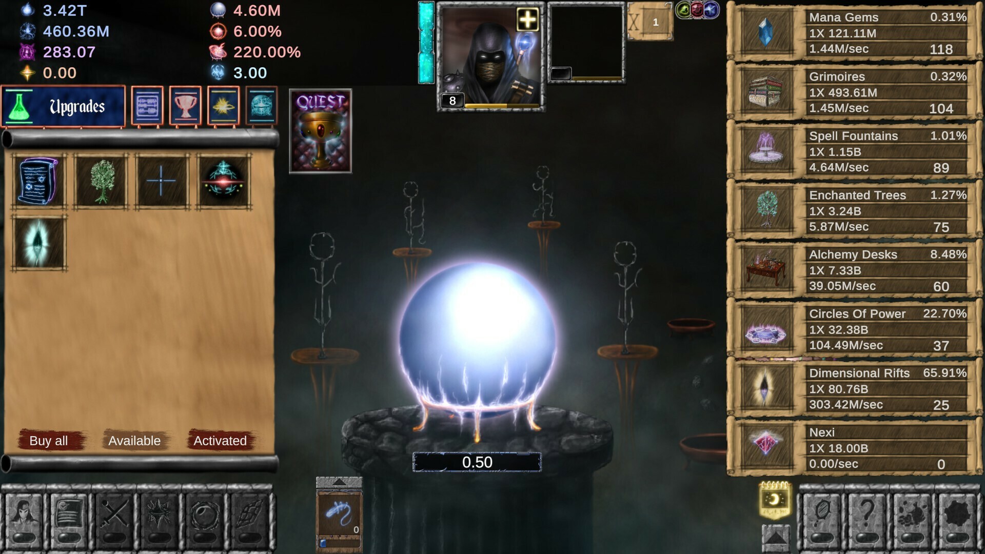 Screenshot of Idle Wizard