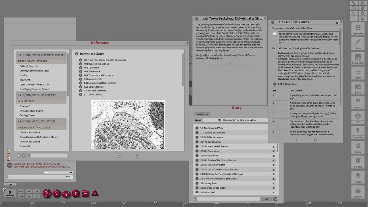 Fantasy Grounds - Shunned Valley of the Three Tombs (5E) screenshot 2