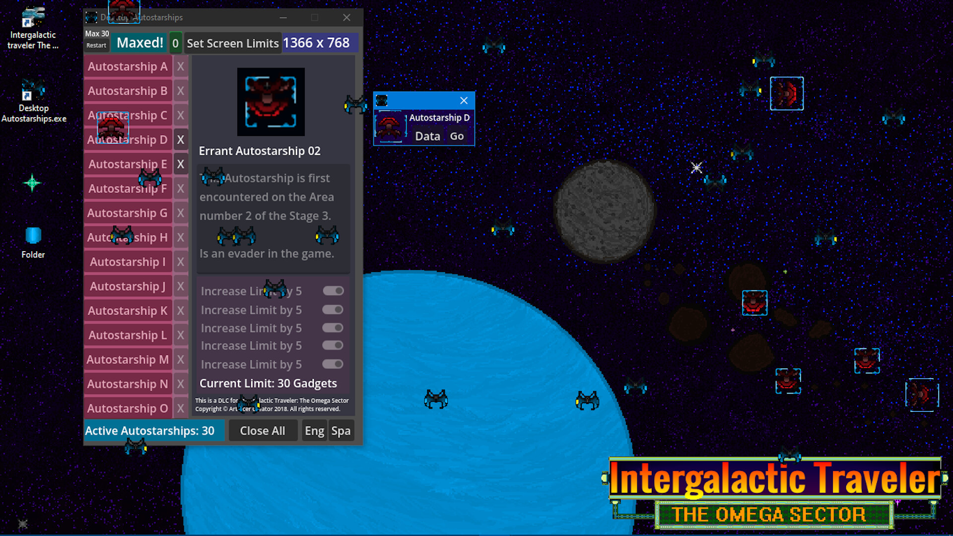 Desktop Autostarships [Intergalactic Traveler: The Omega Sector] Featured Screenshot #1