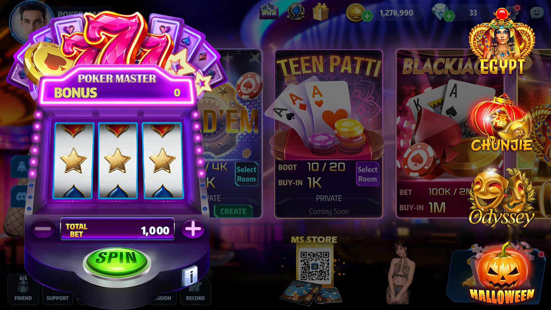 Poker Master - Texas Hold'em, Roulette, Blackjack, Baccarat, Omaha, Slots, Teen Patti screenshot #10