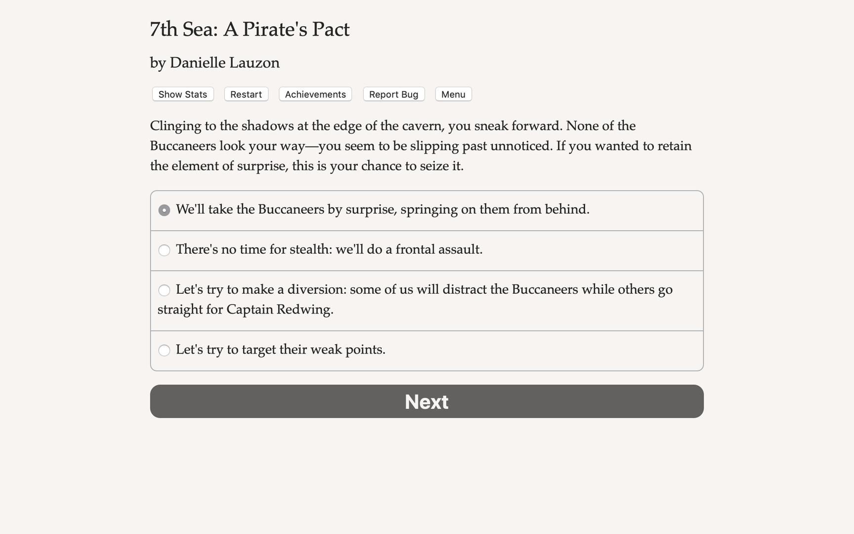 screenshot of 7th Sea: A Pirate's Pact 1