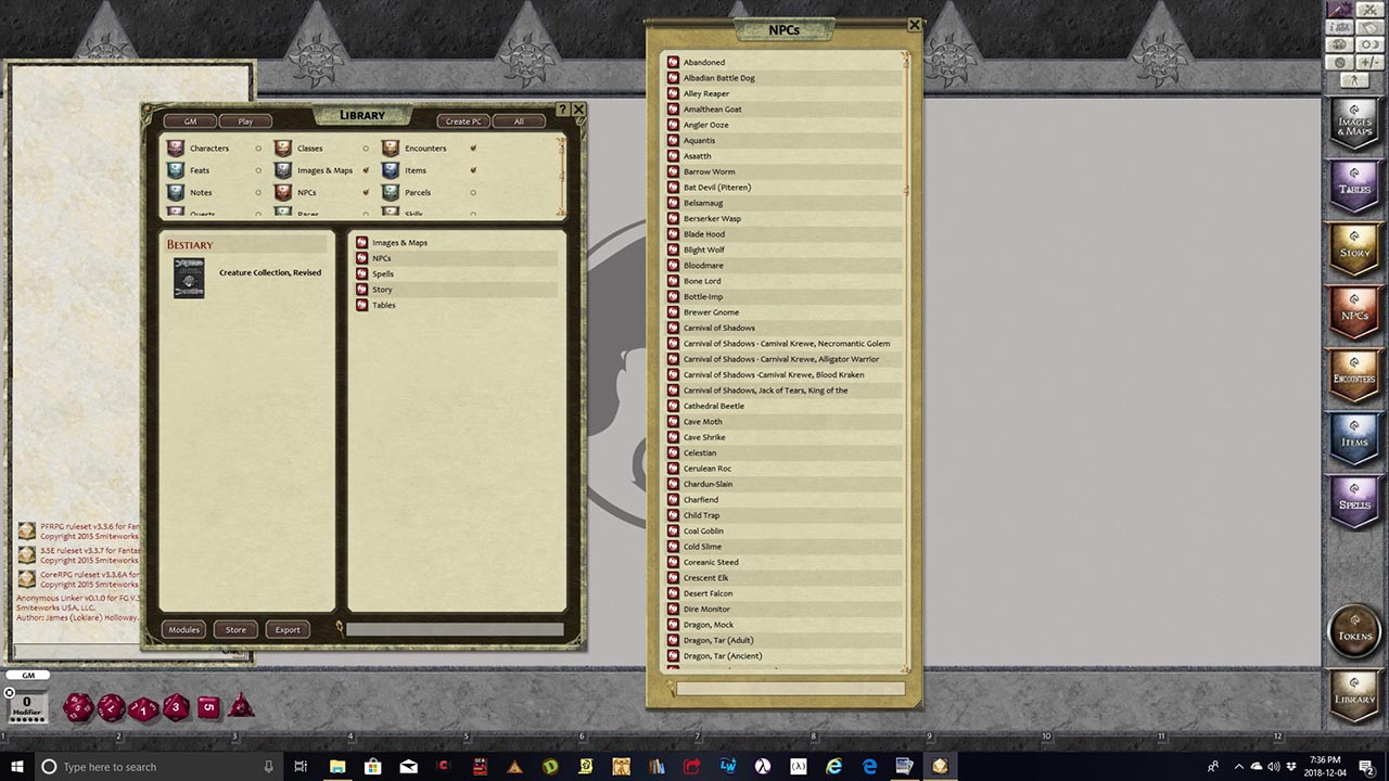 Fantasy Grounds - Creature Collection Revised (PFRPG)のスクリーンショット 1