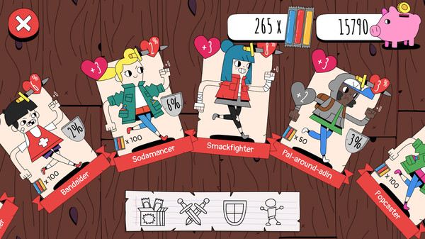 Screenshot z Knights of the Card Table