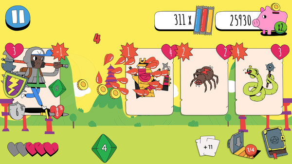 Screenshot z Knights of the Card Table