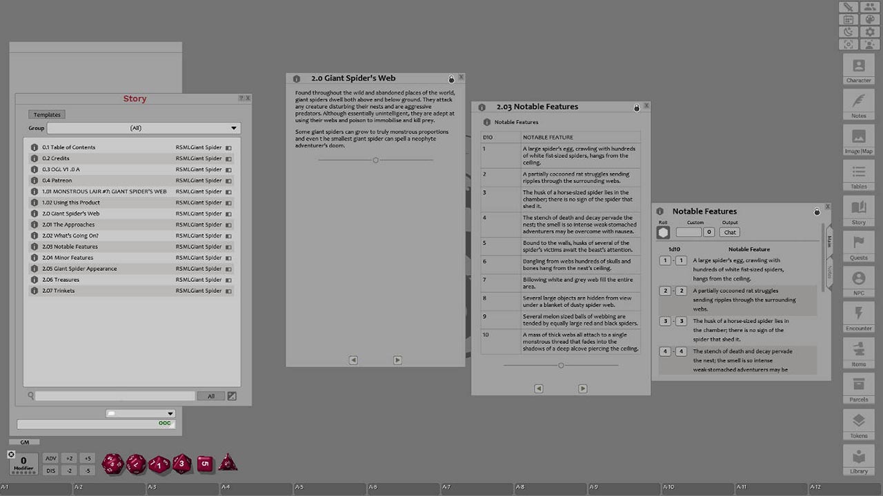 Fantasy Grounds - Monstrous Lair #7: Giant Spider's Web (Any Ruleset) screenshot 2