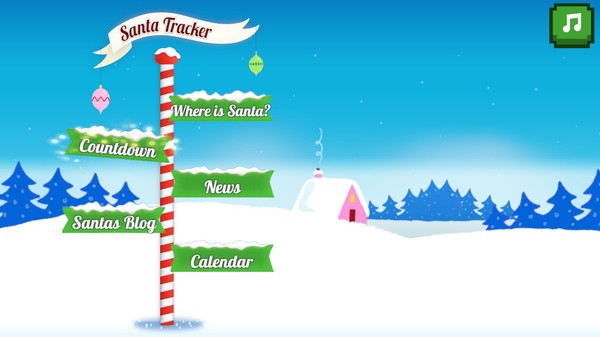 Screenshot z Santa Tracker