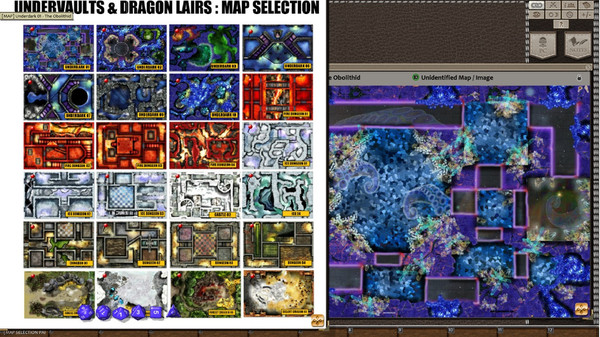 Fantasy Grounds - Meanders Map Pack: Undervaults & Dragon Lairs (Map Pack)