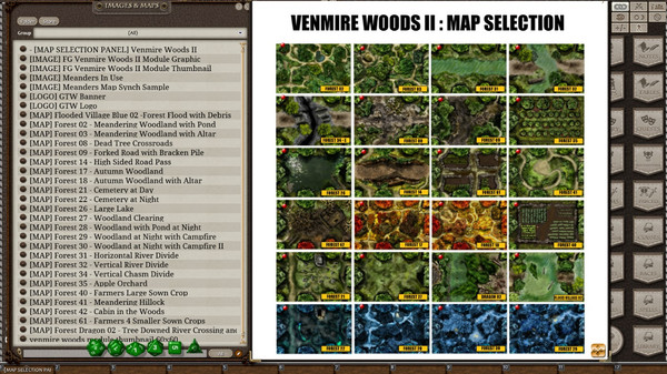 Fantasy Grounds - Meanders Map Pack: Venmire Woods II (Map Pack)
