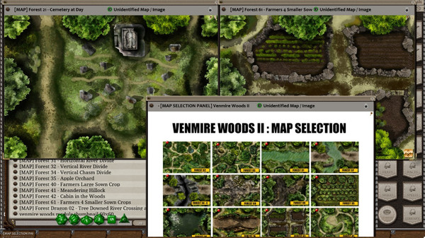 Fantasy Grounds - Meanders Map Pack: Venmire Woods II (Map Pack)