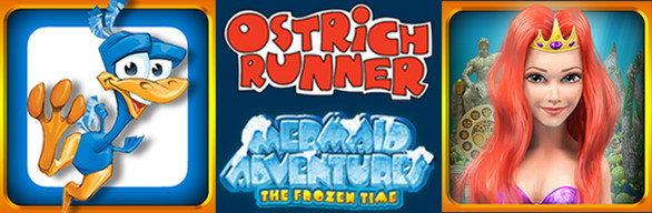 2 in 1 Ostrich Runner+Mermaid Adventures