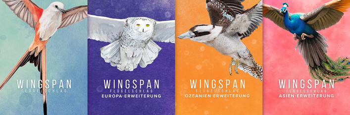 Wingspan + Europa + Ozeanien + Asien
