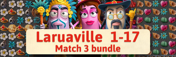 Laruaville all 17 games Match 3 bundle