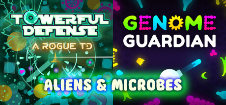 Aliens & Microbes: Towerful Defense × Genome Guardian banner