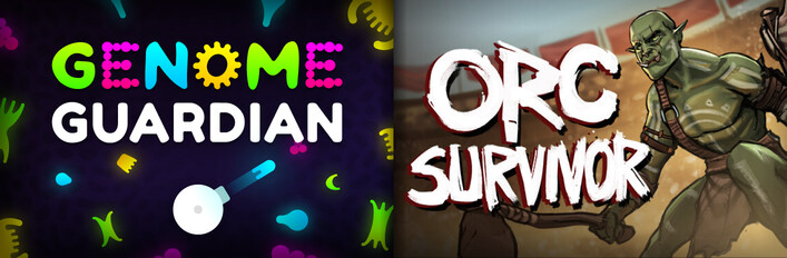 Bullet Hell Horde Survival Roguelikes: 🔬 Genome Guardian × Orc Survivor 🔷