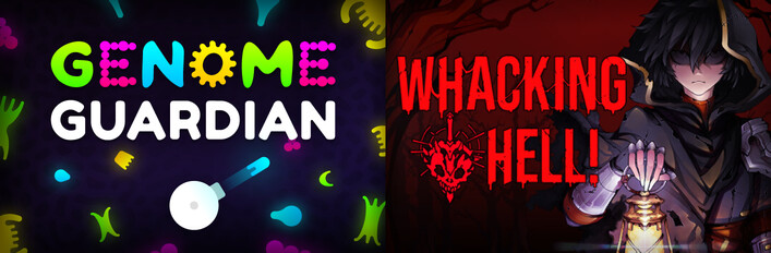 Roguelike Bullet Hell Shooters: 🔬 Genome Guardian × Whacking Hell! ⛪