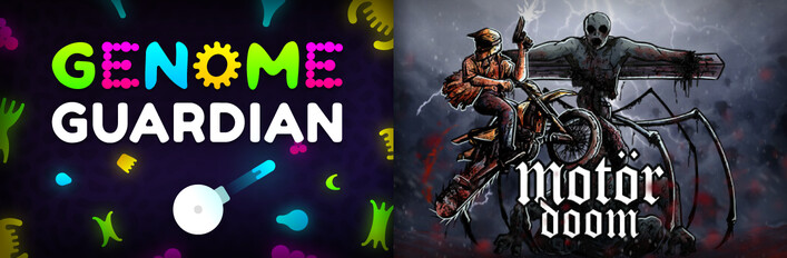 Roguelite Horde Shooters: 🔬 Genome Guardian × Motordoom 🏍