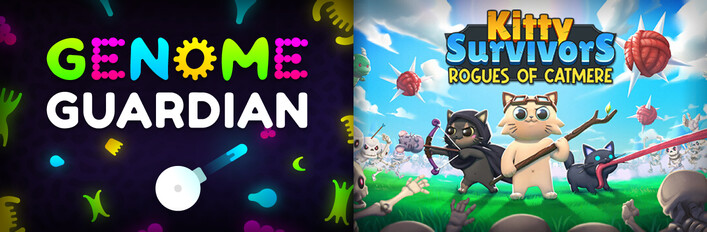 Survival Roguelikes: 🧬 Genome Guardian × Kitty Survivors: Rogues of Catmere 🐱‍👤