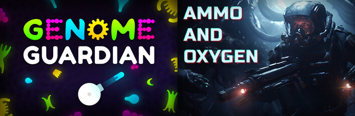  🧬 Genome Guardian × Ammo and Oxygen 👨‍🚀: Sci-fi Roguelike Shooters