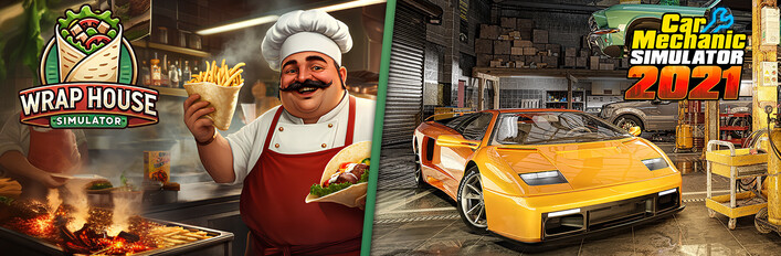 Wrap House Simulator and Car Mechanic Simulator 2021