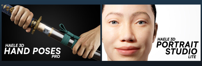 HAELE 3D - Hand Poses Pro - Portrait Studio Lite - Anatomy Drawing References