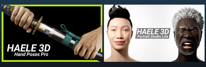 HAELE 3D - Hand Poses Pro - Portrait Studio Lite - Anatomy Drawing References