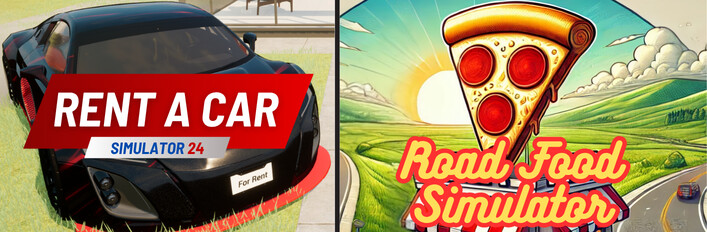 Road Food Simulator with Rent A Car Simulator 24