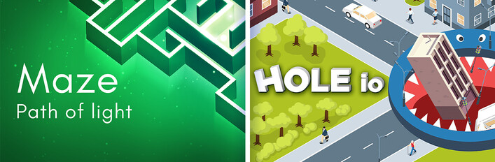 Maze: Path of Light + Hole io