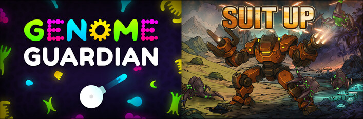 🧬 Genome Guardian × Suit Up 🤖: Roguelite Shooters