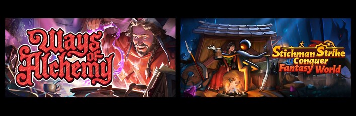 Ways of Alchemy & Stickman Strikes: Conquer Fantasy World