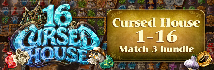 Cursed House 1-16 all games Match 3 bundle