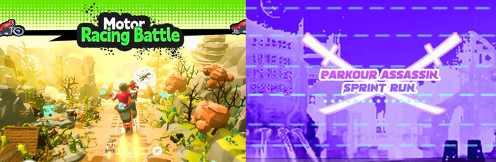 🏍️Motor Racing Battle x 🔪Parkour Assassin: Sprint Run