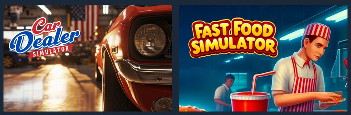 Car Dealer & Fast Food Simulator