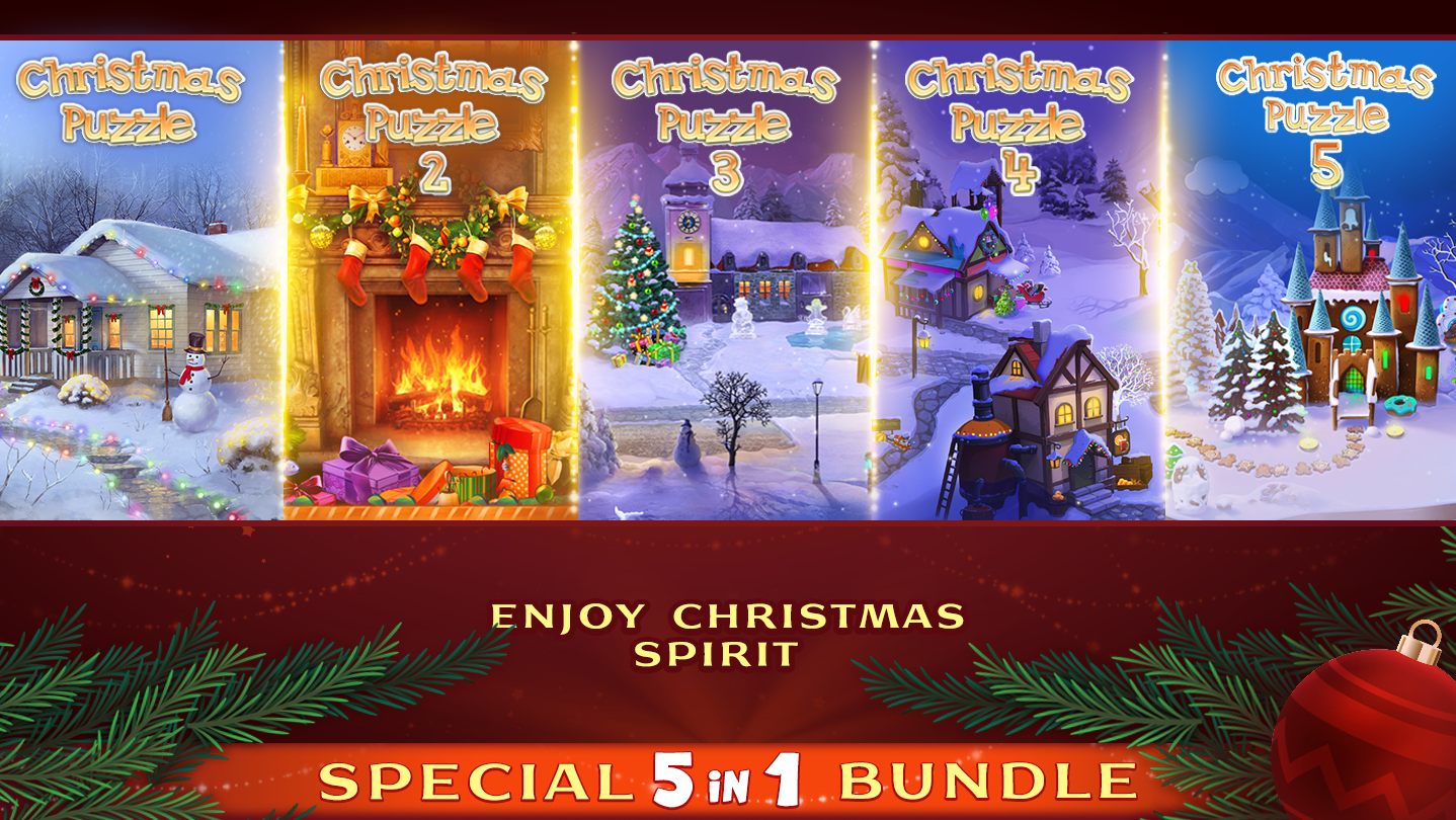 Steamで30% OFF：Christmas Puzzle 5-in-1