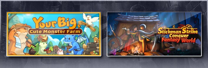 Your Big, Cute Monster Farm & Stickman Strikes: Conquer Fantasy World