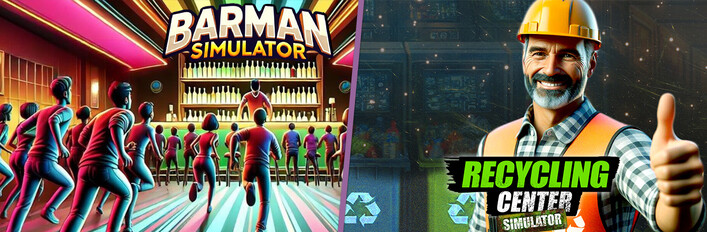 Barman in Recycling Center