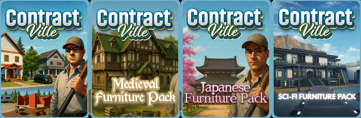 ContractVille x Sci-Fi x Japanese x Medieval Furniture Packs