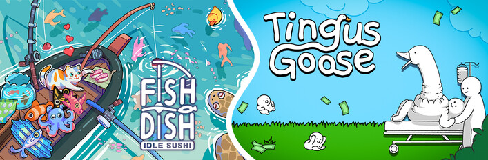 🪿 Tingus Goose 神经鹅 × Fish to Dish 悠哉钓鱼 🎣🐟