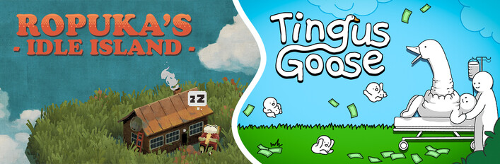 🪿 Tingus Goose 神经鹅 × Ropuka's Idle Island 青蛙的空之绿洲 🐸🏝️