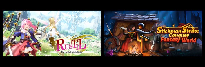 Rustil: Eternal Labyrinth Castle & Stickman Strikes: Conquer Fantasy World