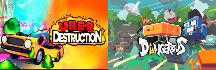 Uber Destruction x Cubed and Dangerous: Top-down Shooters
