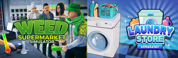Weed Supermarket Simulator x Laundry Store Simulator