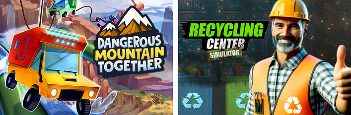 Recycling Center Simulator & Dangerous Mountain Together