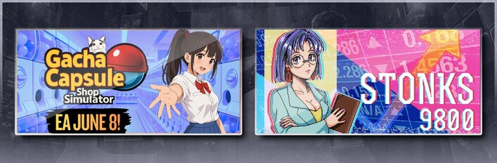 Gacha Capsule Shop Simulator - Akihabara & STONKS-9800: Stock Market Simulator