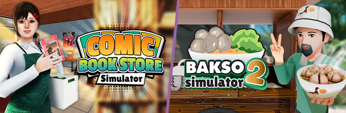 Bakso Simulator 2 x Comic Book Store Simulator