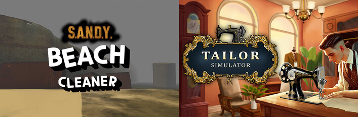 Tailor Simulator & S.A.N.D.Y. - Beach Cleaner