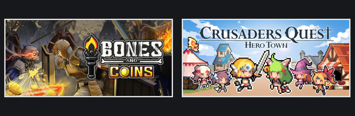 Bones and Coins + Crusaders Quest : Hero Town