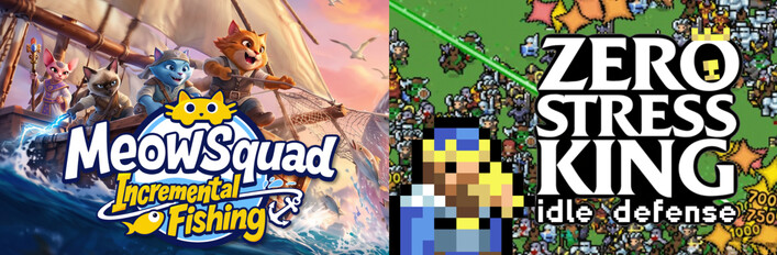 🐱Meow Squad: Incremental Fishing X Zero Stress King: Idle Defense👑