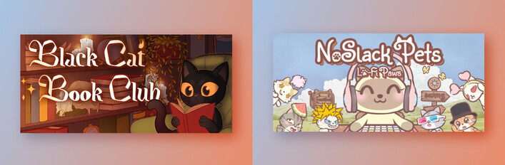 Busy Cat Companions: Black Cat Book Club x NoSlack Pets: Lo-Fi Paws