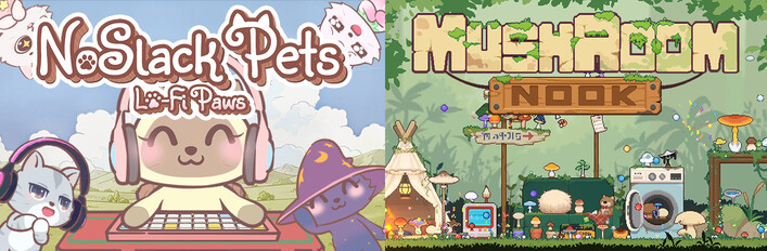 NoSlack Pets in the Mushroom Nook